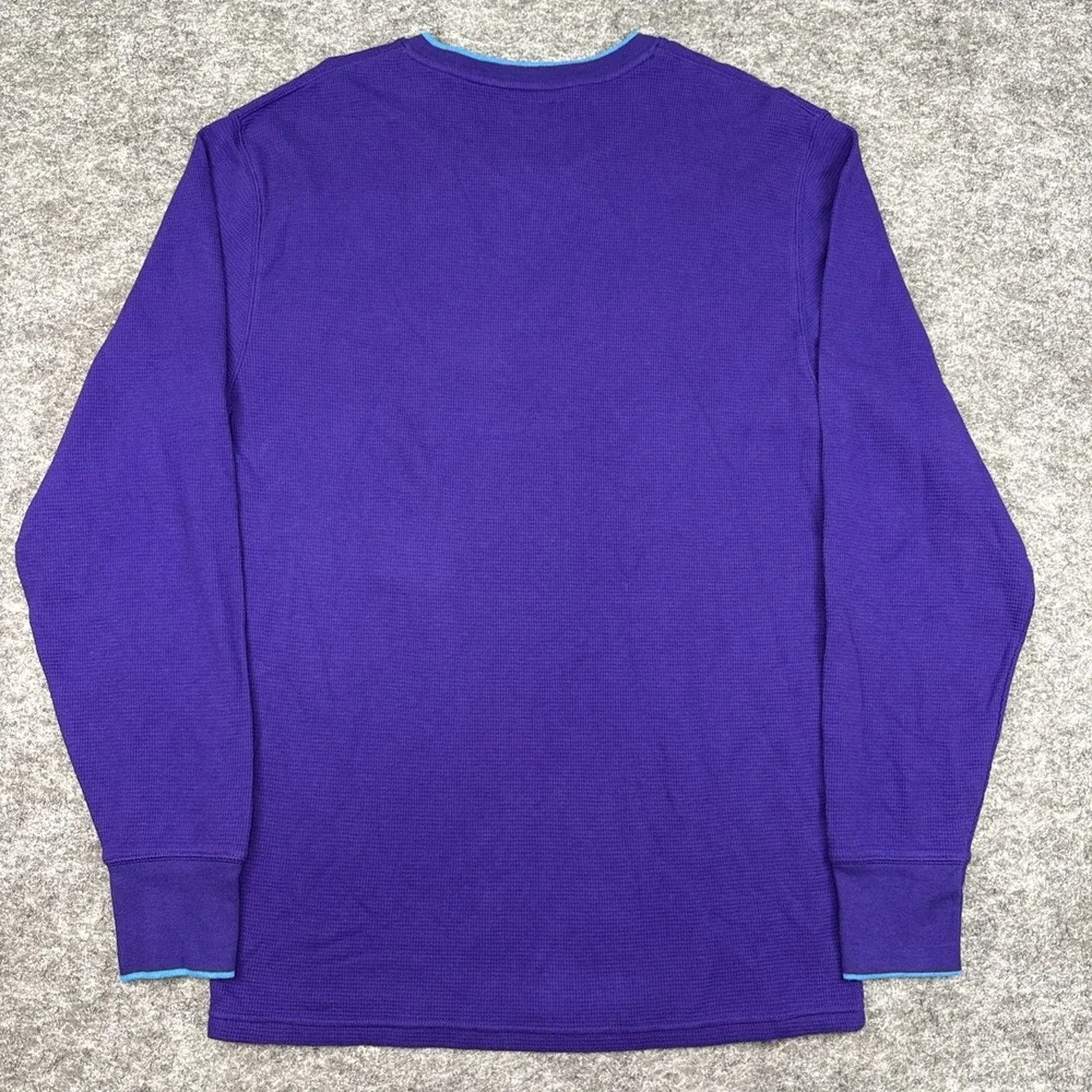 Polo‎ Ralph Lauren long sleeve thermal shirt men's medium purple aqua pony logo